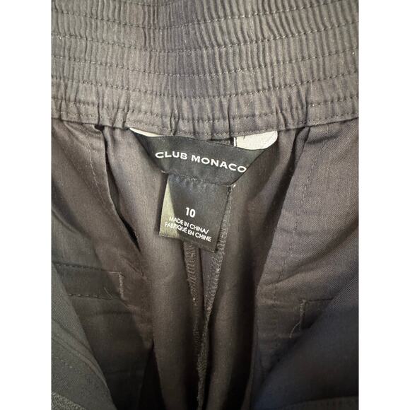 Club Monaco High-Waisted Culottes Caviar Black Size 10 – Wide-Leg Cropped Pants - Picture 6 of 7